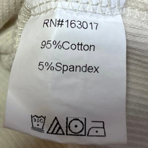 Princess Polly Cream Ribbed Knit Button Up Collar Raw Hem Cardigan Crop Top Sz 2 - Picture 4 of 4